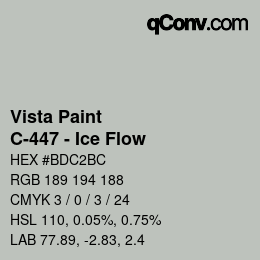 Código de color: Vista Paint - C-447 - Ice Flow | qconv.com