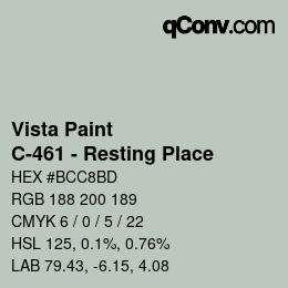 Color code: Vista Paint - C-461 - Resting Place | qconv.com