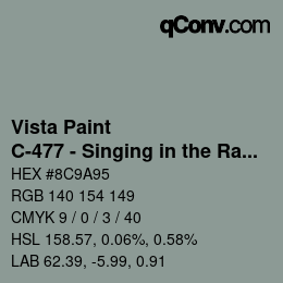 Color code: Vista Paint - C-477 - Singing in the Rain | qconv.com