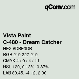 Code couleur: Vista Paint - C-480 - Dream Catcher | qconv.com