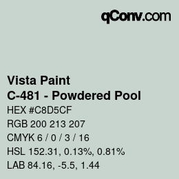 Farbcode: Vista Paint - C-481 - Powdered Pool | qconv.com