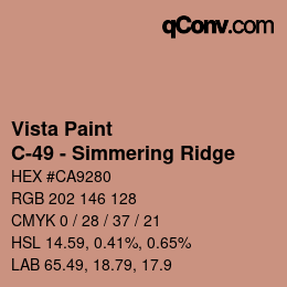 カラーコード: Vista Paint - C-49 - Simmering Ridge | qconv.com