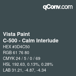 Code couleur: Vista Paint - C-500 - Calm Interlude | qconv.com