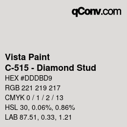 Color code: Vista Paint - C-515 - Diamond Stud | qconv.com