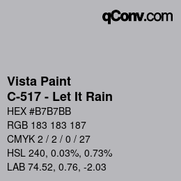 カラーコード: Vista Paint - C-517 - Let It Rain | qconv.com