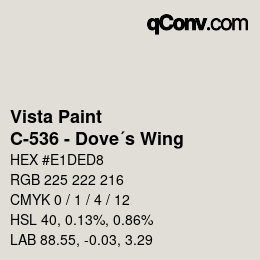 カラーコード: Vista Paint - C-536 - Dove´s Wing | qconv.com