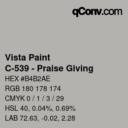 Color code: Vista Paint - C-539 - Praise Giving | qconv.com