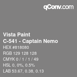 Color code: Vista Paint - C-541 - Captain Nemo | qconv.com