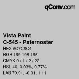 Color code: Vista Paint - C-545 - Paternoster | qconv.com