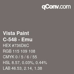 Farbcode: Vista Paint - C-548 - Emu | qconv.com