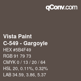 Color code: Vista Paint - C-549 - Gargoyle | qconv.com