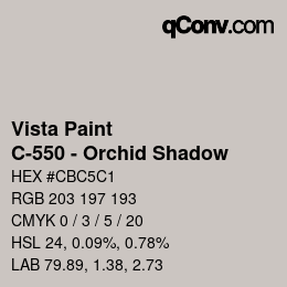 Color code: Vista Paint - C-550 - Orchid Shadow | qconv.com