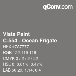 Código de color: Vista Paint - C-554 - Ocean Frigate | qconv.com