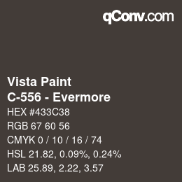 Color code: Vista Paint - C-556 - Evermore | qconv.com