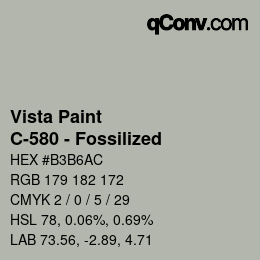 Color code: Vista Paint - C-580 - Fossilized | qconv.com