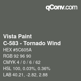 カラーコード: Vista Paint - C-583 - Tornado Wind | qconv.com