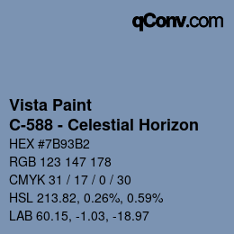 Color code: Vista Paint - C-588 - Celestial Horizon | qconv.com