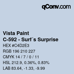 Farbcode: Vista Paint - C-592 - Surf´s Surprise | qconv.com