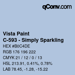 Code couleur: Vista Paint - C-593 - Simply Sparkling | qconv.com