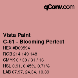 カラーコード: Vista Paint - C-61 - Blooming Perfect | qconv.com