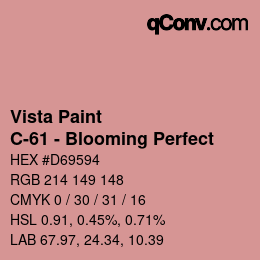 カラーコード: Vista Paint - C-61 - Blooming Perfect | qconv.com