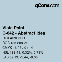 Color code: Vista Paint - C-642 - Abstract Idea | qconv.com