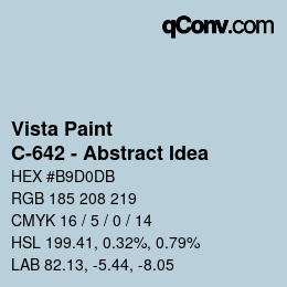 Code couleur: Vista Paint - C-642 - Abstract Idea | qconv.com
