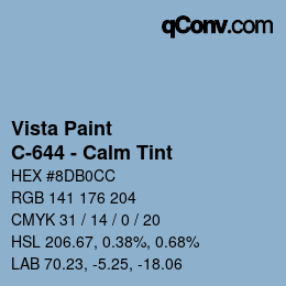 Farbcode: Vista Paint - C-644 - Calm Tint | qconv.com