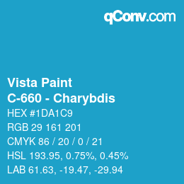 Color code: Vista Paint - C-660 - Charybdis | qconv.com