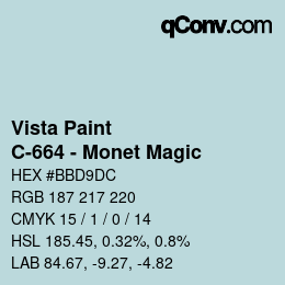 Color code: Vista Paint - C-664 - Monet Magic | qconv.com