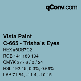 Farbcode: Vista Paint - C-665 - Trisha´s Eyes | qconv.com