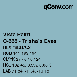 Color code: Vista Paint - C-665 - Trisha´s Eyes | qconv.com