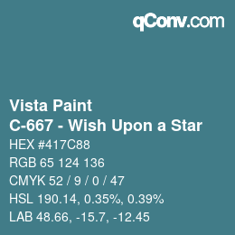 Color code: Vista Paint - C-667 - Wish Upon a Star | qconv.com