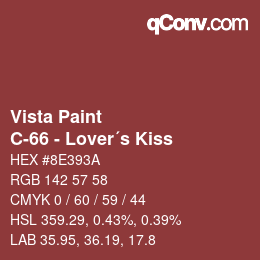 カラーコード: Vista Paint - C-66 - Lover´s Kiss | qconv.com