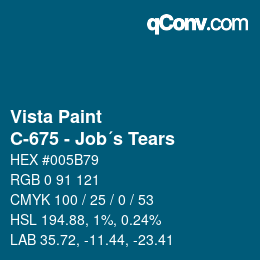 Color code: Vista Paint - C-675 - Job´s Tears | qconv.com