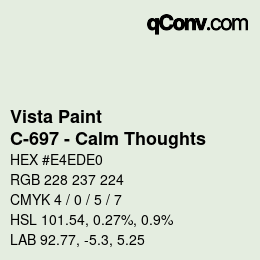 Farbcode: Vista Paint - C-697 - Calm Thoughts | qconv.com