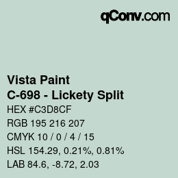 Código de color: Vista Paint - C-698 - Lickety Split | qconv.com