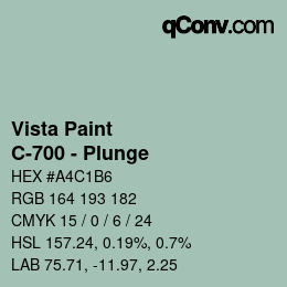 カラーコード: Vista Paint - C-700 - Plunge | qconv.com