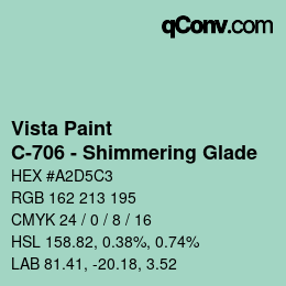 Farbcode: Vista Paint - C-706 - Shimmering Glade | qconv.com