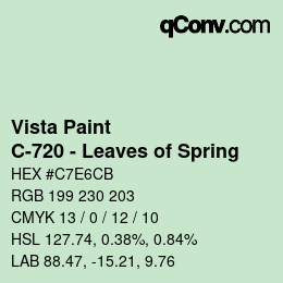 Código de color: Vista Paint - C-720 - Leaves of Spring | qconv.com