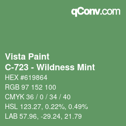 カラーコード: Vista Paint - C-723 - Wildness Mint | qconv.com