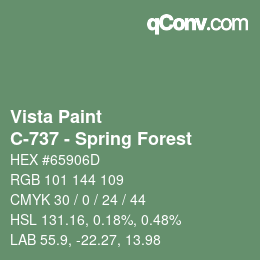 Color code: Vista Paint - C-737 - Spring Forest | qconv.com