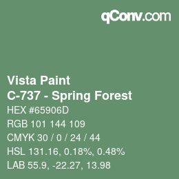 カラーコード: Vista Paint - C-737 - Spring Forest | qconv.com
