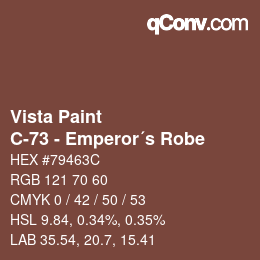 Farbcode: Vista Paint - C-73 - Emperor´s Robe | qconv.com