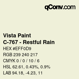 カラーコード: Vista Paint - C-767 - Restful Rain | qconv.com