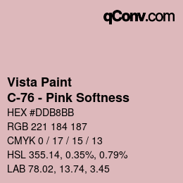 Código de color: Vista Paint - C-76 - Pink Softness | qconv.com