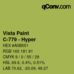 Color code: Vista Paint - C-779 - Hyper | qconv.com