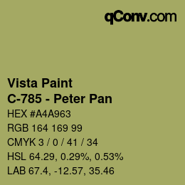 Código de color: Vista Paint - C-785 - Peter Pan | qconv.com