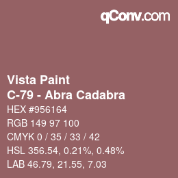 カラーコード: Vista Paint - C-79 - Abra Cadabra | qconv.com