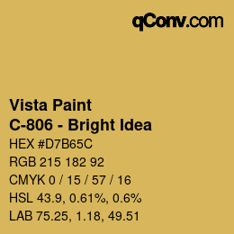 カラーコード: Vista Paint - C-806 - Bright Idea | qconv.com